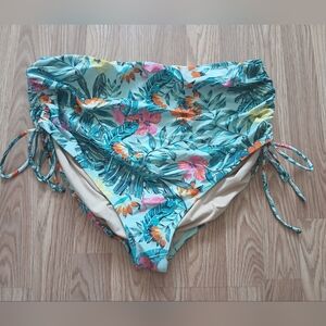 Swim By Calcique Floral High-Waisted Bikini Bottom
